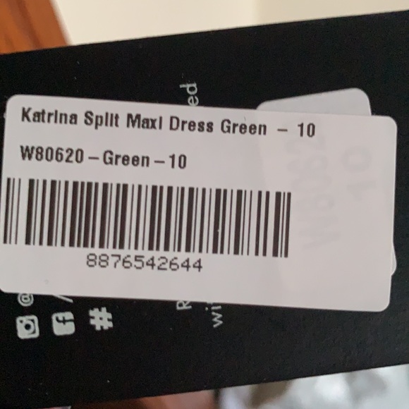 Katrina Split Maxi Dress Green - NEVER WORN w/ Tags - Picture 5 of 5